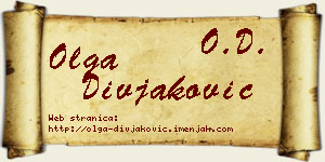 Olga Divjaković vizit kartica